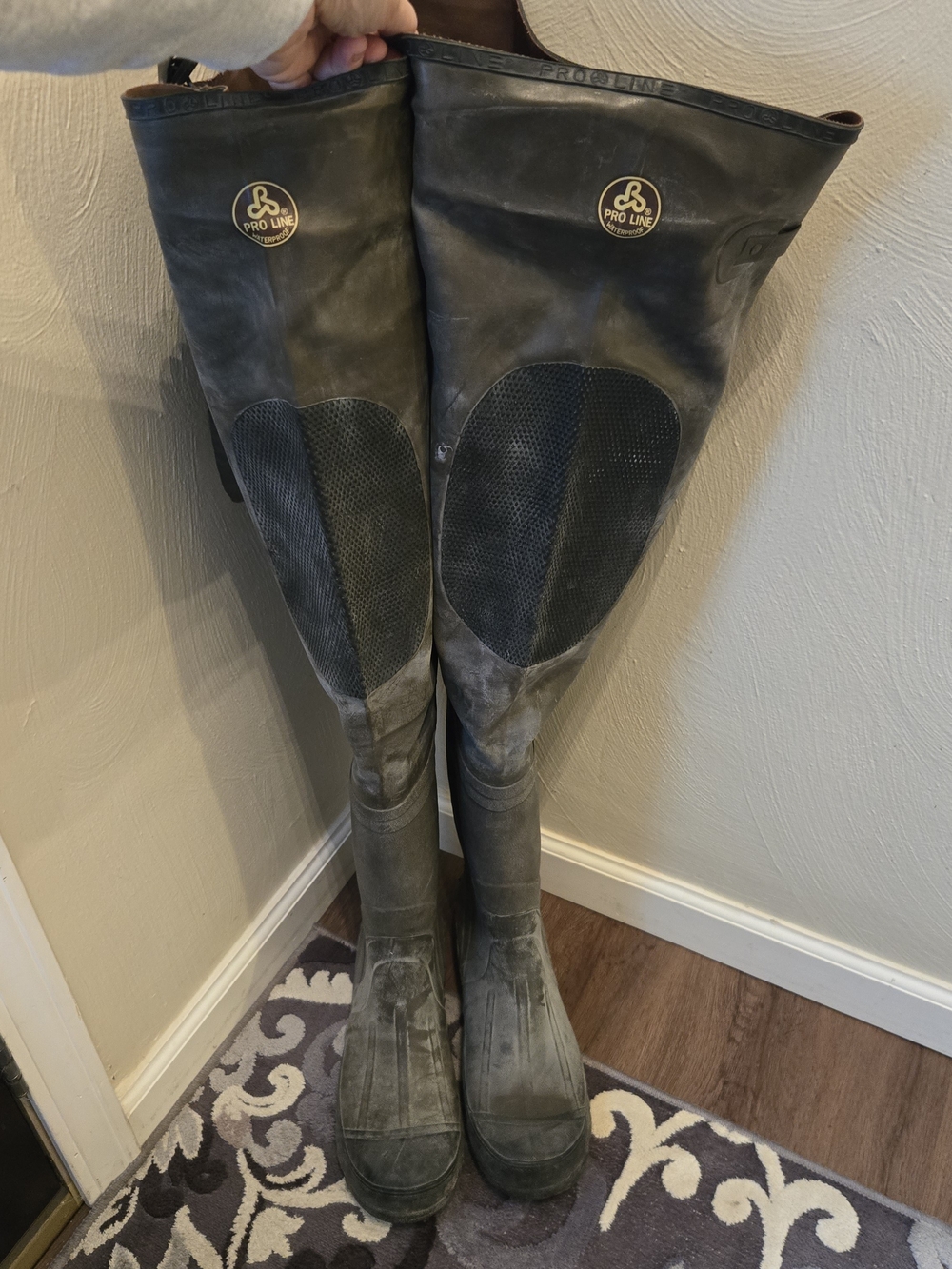 Pro Line Men's Waterproof Fishing Steel Shank Hip Waders Boot Size 12